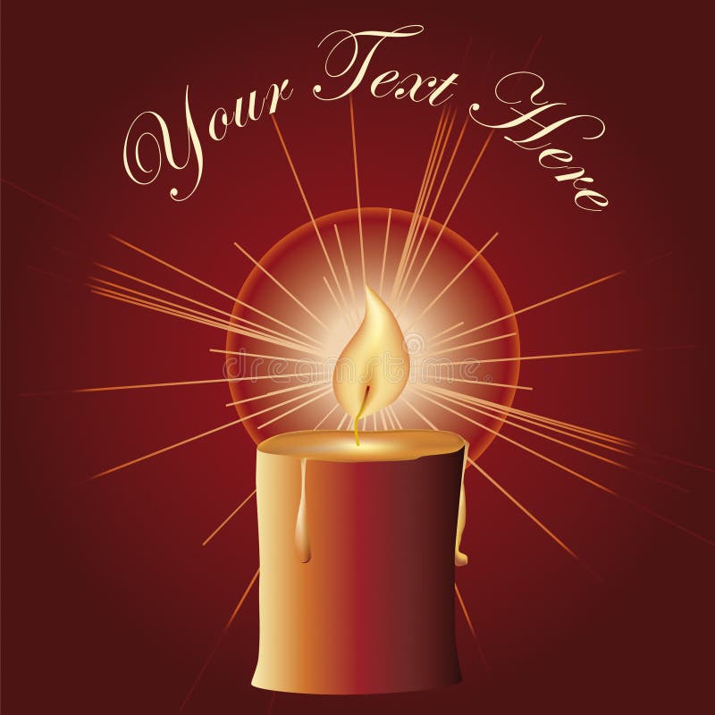 Candela di Natale rossa illustrazione di stock