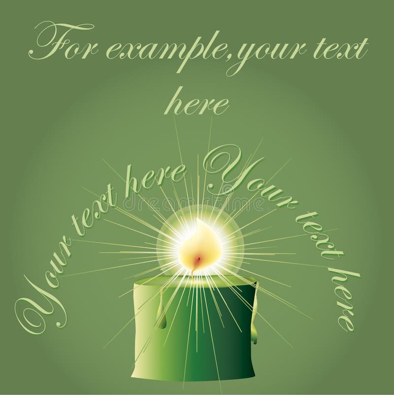 Candela di Natale verde illustrazione vettoriale