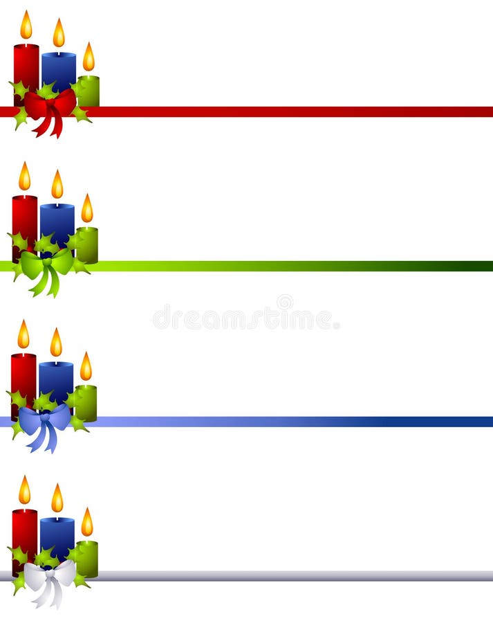Candele di natale e divisori dell'arco royalty illustrazione gratis Candele di natale e divisori dell'arco royalty illustrazione gratis