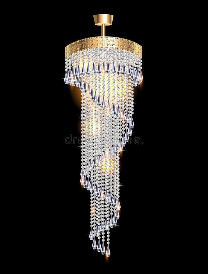 Candeliere moderno con i pendenti di cristallo royalty illustrazione gratis Candeliere moderno con i pendenti di cristallo royalty illustrazione gratis