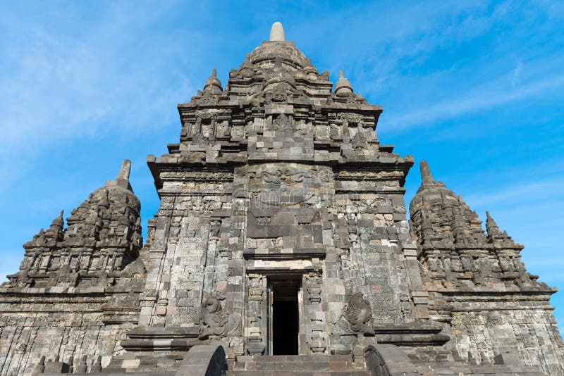 Candi Sewu Buddhist complex in Java, Indonesia royalty free stock photos