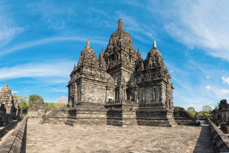Candi Sewu Buddhist complex in Java, Indonesia royalty free stock images