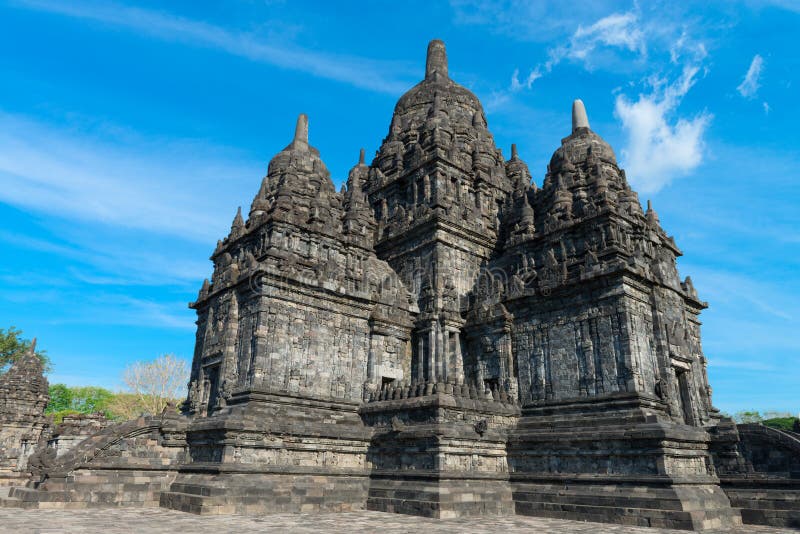 Candi Sewu Buddhist complex in Java, Indonesia royalty free stock photos