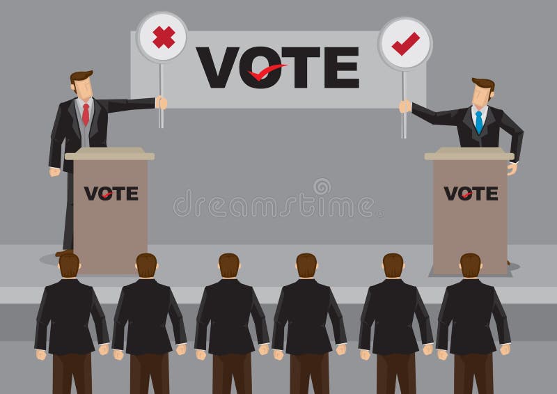 Candidatos no debate para a ilustração do vetor da eleição