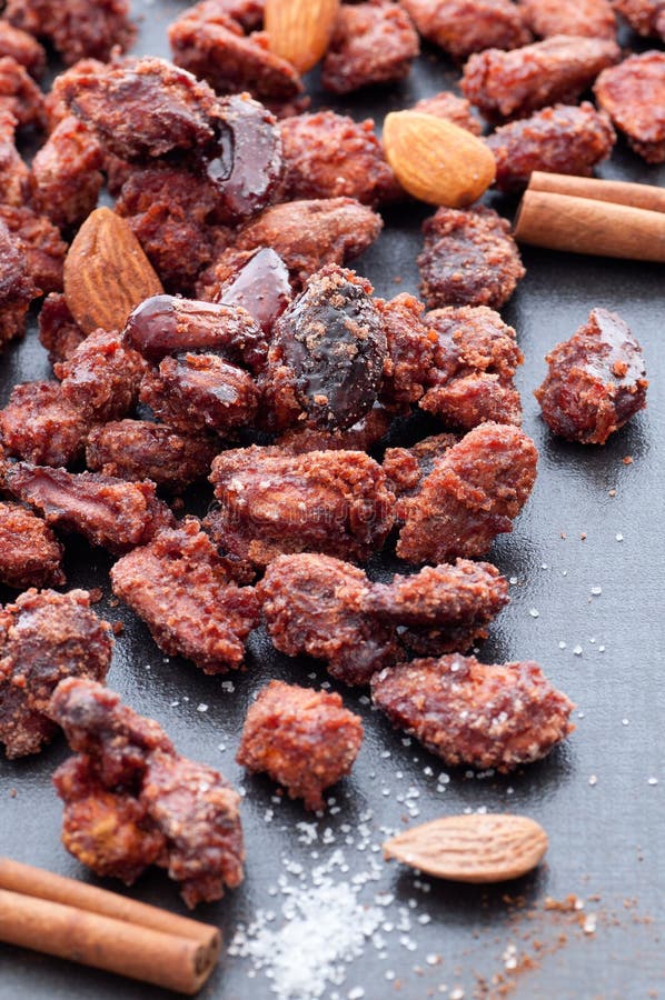 Candied Almonds 2 stock image. Image of flavour, close 1702215