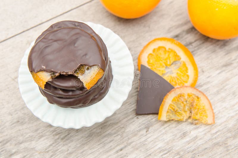 Candied Orange Slices Covered with Chocolate Stock Image Image of horizontal, slice 88372695