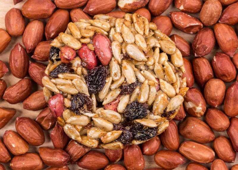 Candied Peanuts Sunflower Seeds on Peanuts. Stock Image Image of