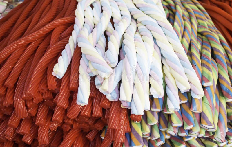 Licorice of Different Colors in Elongated Strips Stock Photo Image of