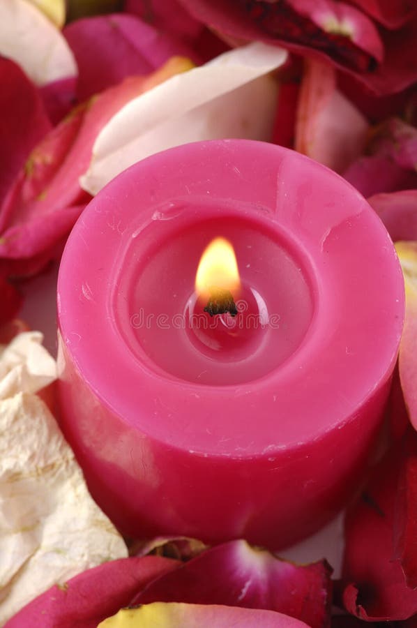 Floating Candles with Rose Petals Stock Photo Image of essentials
