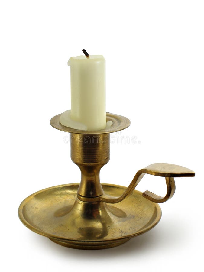 Candlestick stock image. Image of artistic, metal, wood 9555601