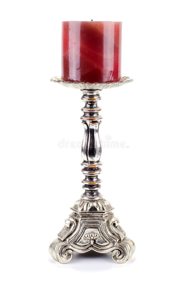 Candle and candlestick stock photo. Image of single, peaceful 497214