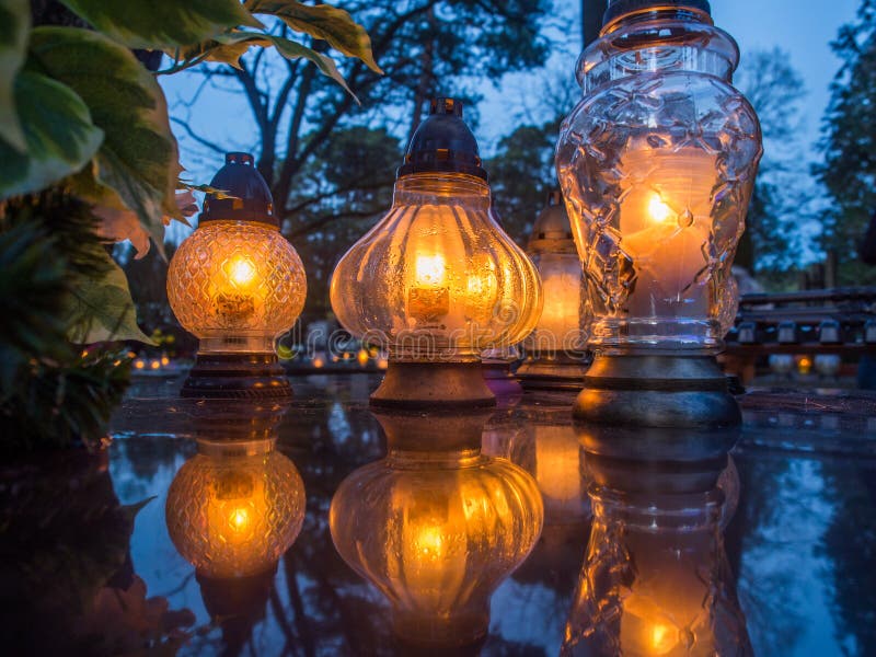 Candle stock image. Image of death, catholic, autumn 220394197