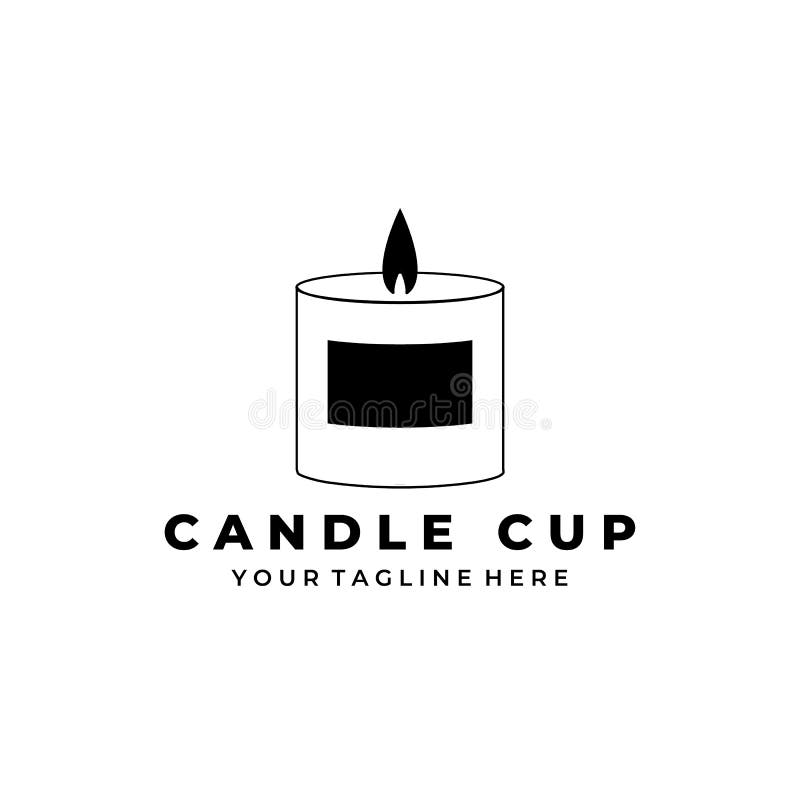 Candle Light Vintage Flame Logo Design Stock Vector (Royalty Free
