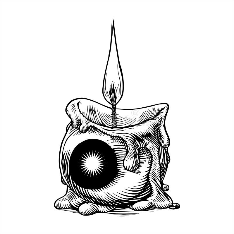 Candle Eyes Vector Illustration Stock Vector - Illustration of rock ...