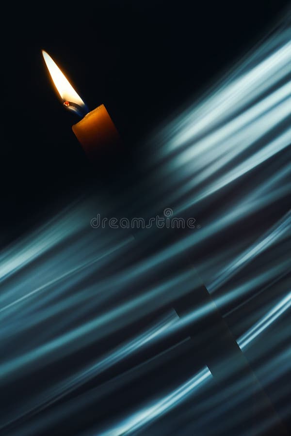 Candle Flame on Black Background Stock Image Image of bright, mood