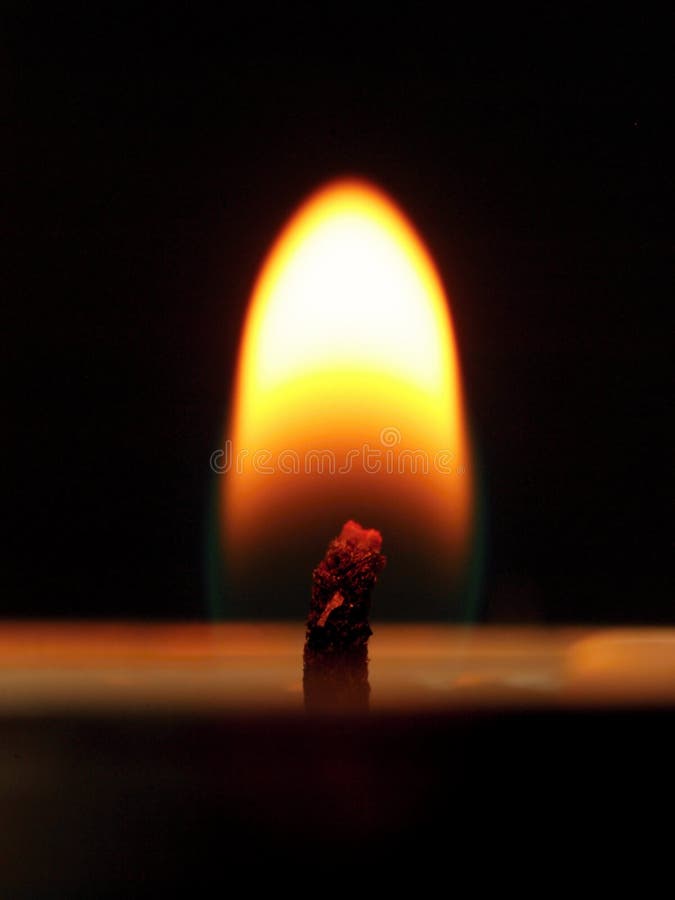 Candle Flame on a Black Background Stock Image Image of decoration