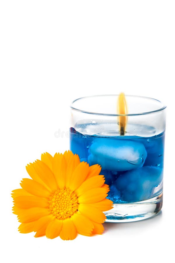 Candle and flower stock photo. Image of serene, relaxation 2777128