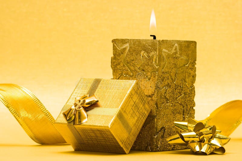 Candle and gift box