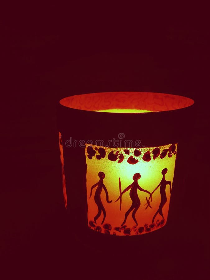 Candle holder vase royalty free stock photo