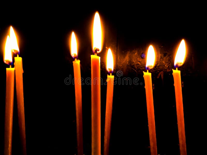 Candle Light in Church stock photo. Image of dark, hope 77762262