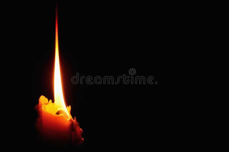 Candle Light on Black Background Stock Image Image of spirituality