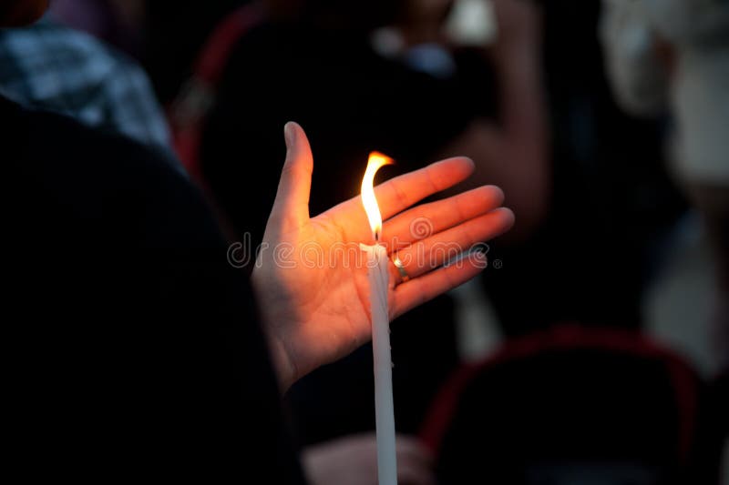 Candle light vigil stock photo. Image of jerusalem, lutheran 24744738