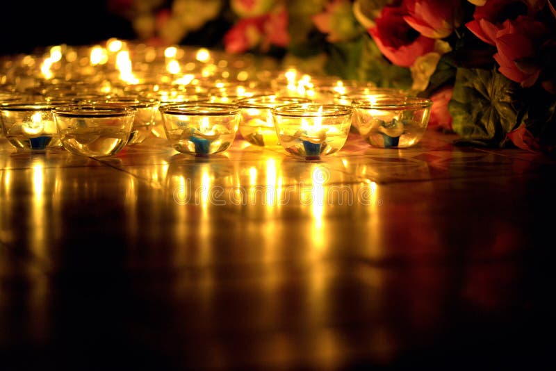 Candle lit thai culture in Asalha Puja day, Magha Puja day, Visakha Puja Day