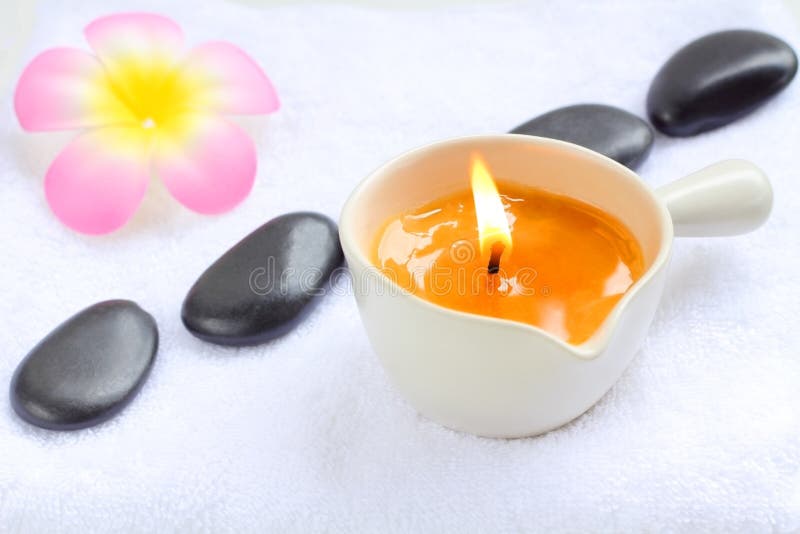 Hot massage candle. stock photo. Image of massage, background 71437978