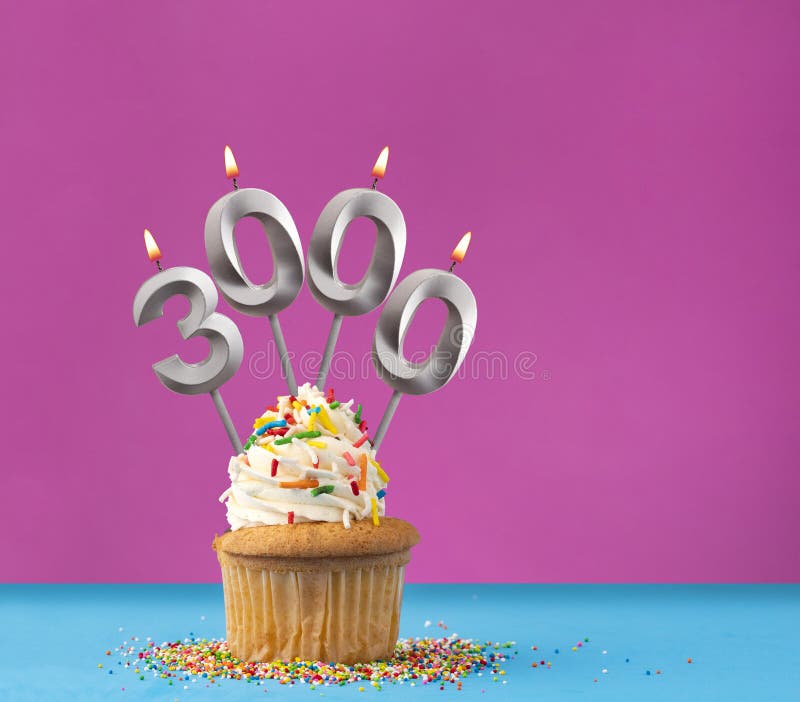 Number of followers or likes - Candle number 3000. 3000 followers illustrations