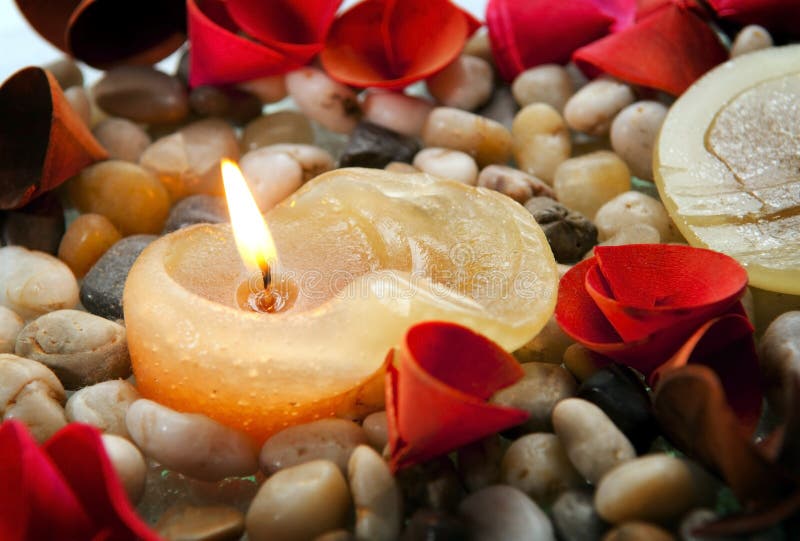 Candle and Petals