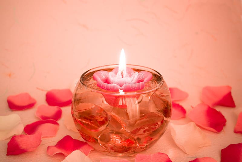 Candle Rose stock image. Image of aromatherapy, pink, colorful 9208401