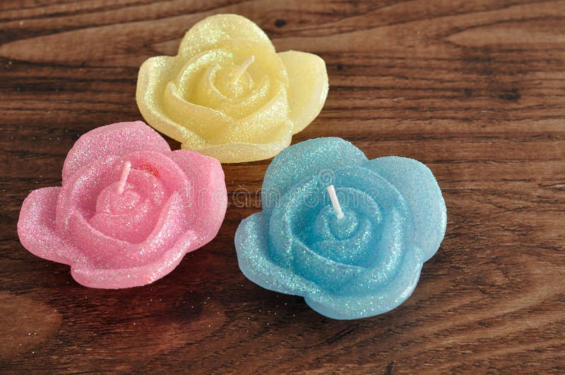 Candle in the Shape of Roses Stock Image Image of symbol, yellow