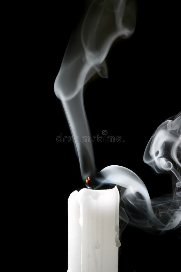 Candle and smoke