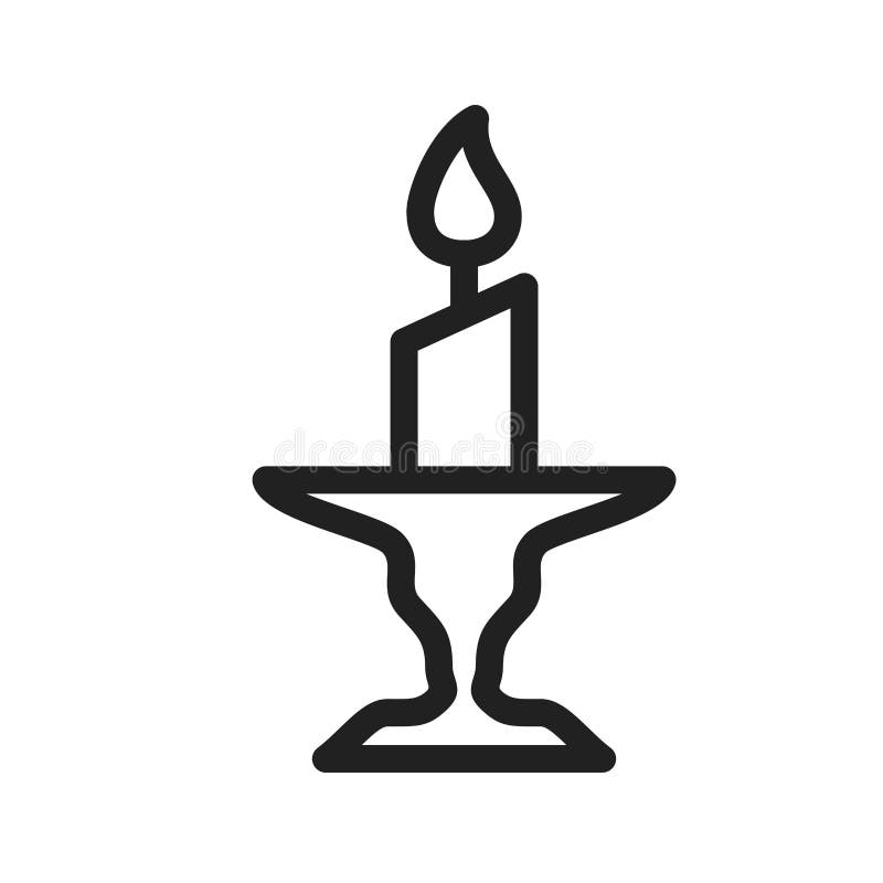 Candle Stand Icon, Isometric Style Stock Vector Illustration of chanuka, chandelier 126314624