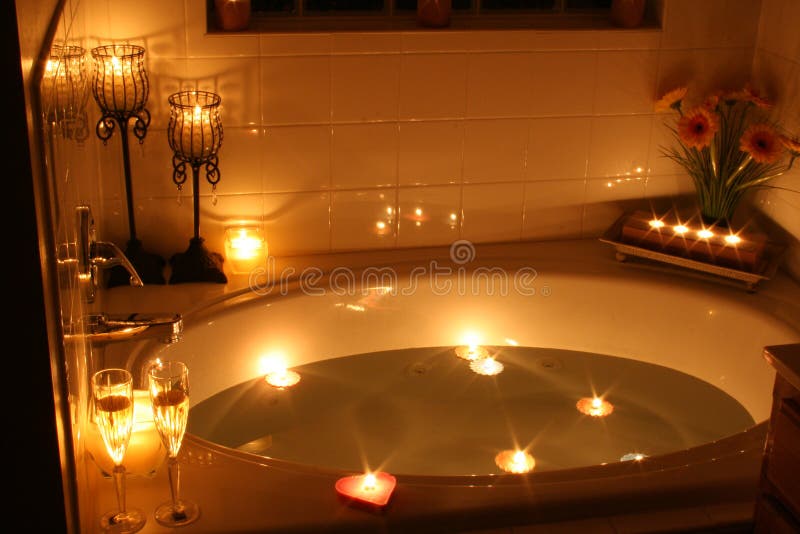 Candlelight Bath stock photo. Image of sexual, candle 1946122