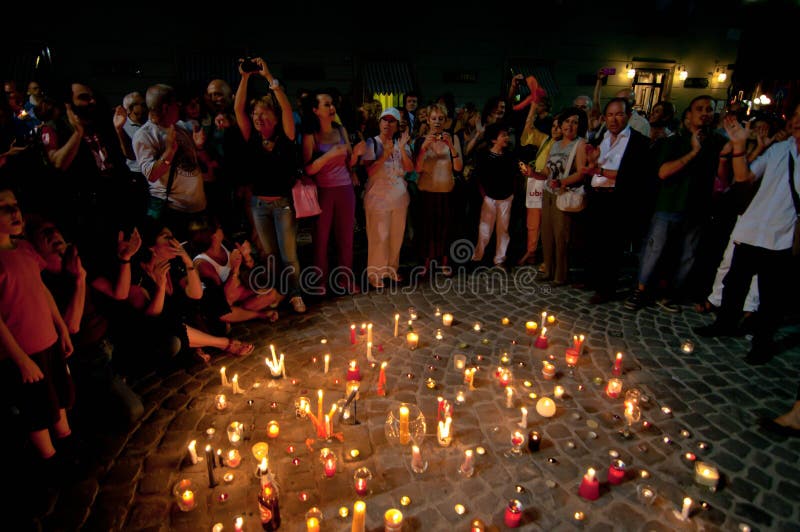 Candlelight walk editorial photo. Image of ceremony, power 20075916
