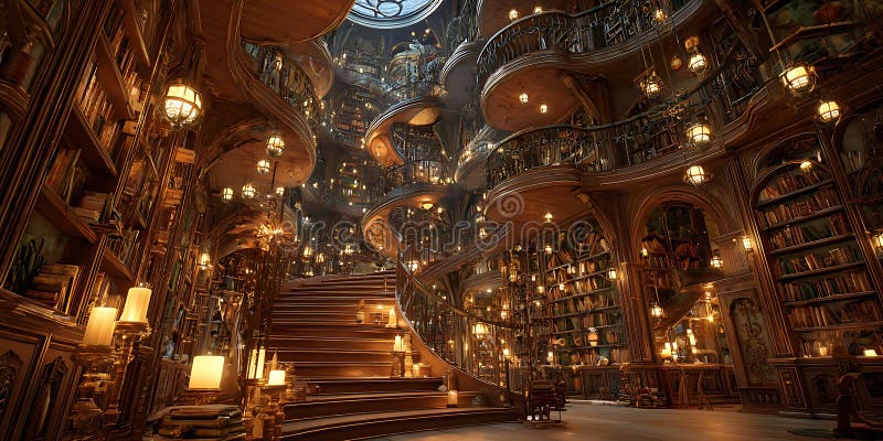 Candlelit Incantata Pathway Un'Atmosfera Magica illustrazione vettoriale