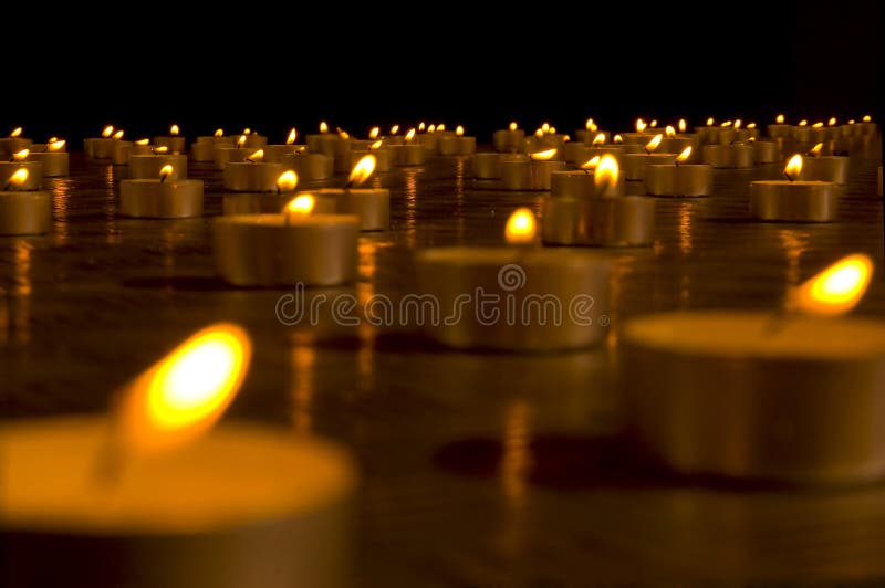Charity. Praying Candles in a Temple. Stock Image Image of flame