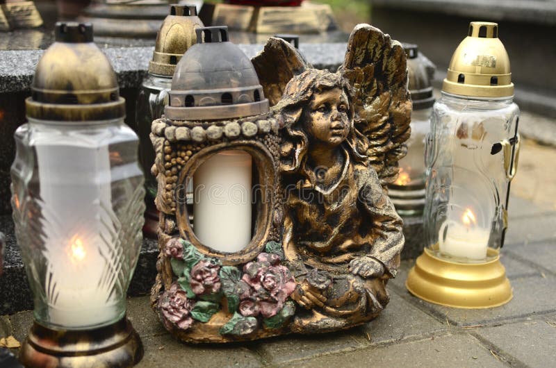 Candles and angel stock photo. Image of candle, light 27474424