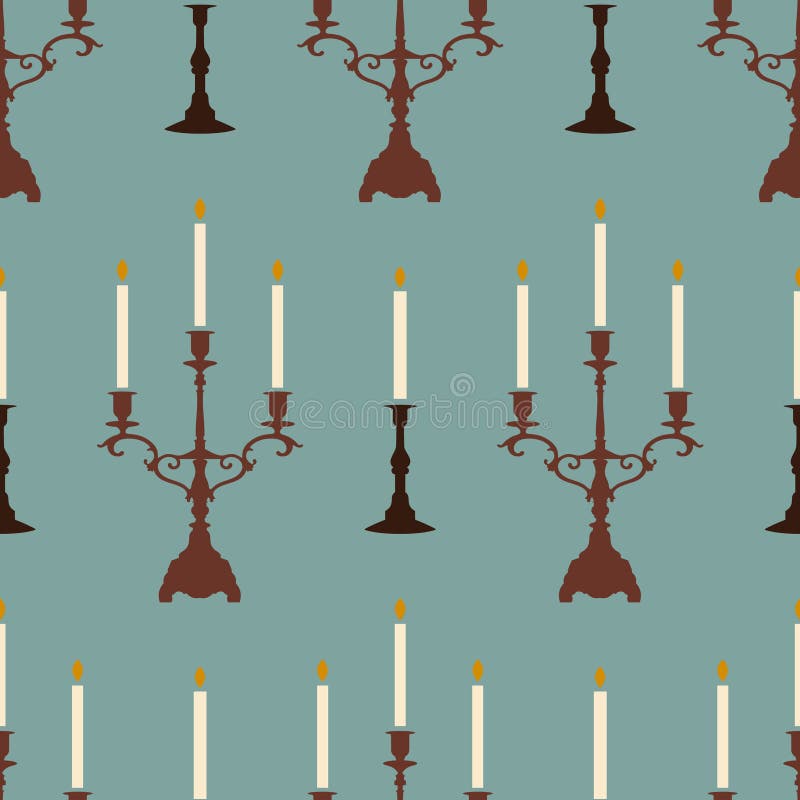 Candles blue pattern stock vector. Illustration of lamp - 35543078