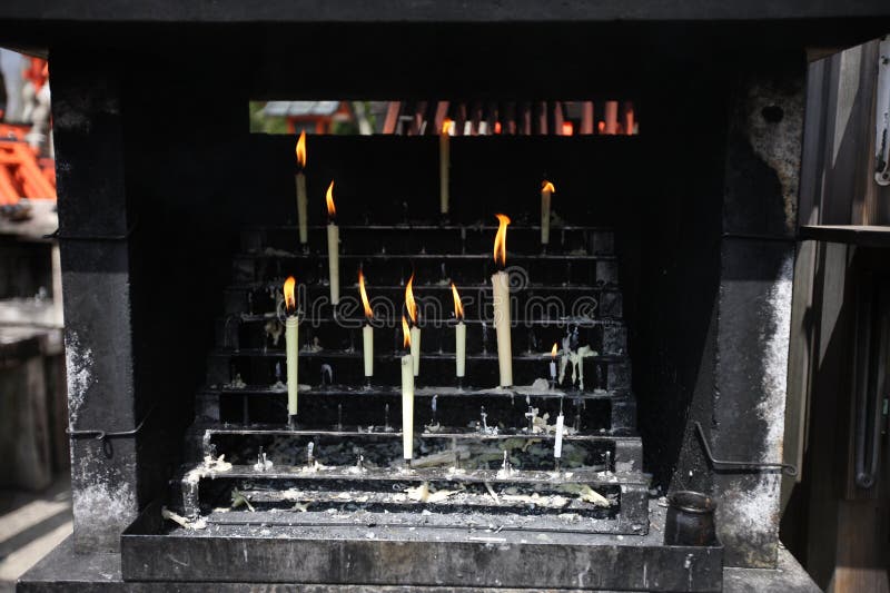 Candles Burn in Memory of the Dead Stock Image Image of candlelight