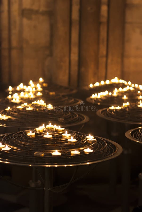Candles in the Catholic Church Stock Image Image of altar, memorial