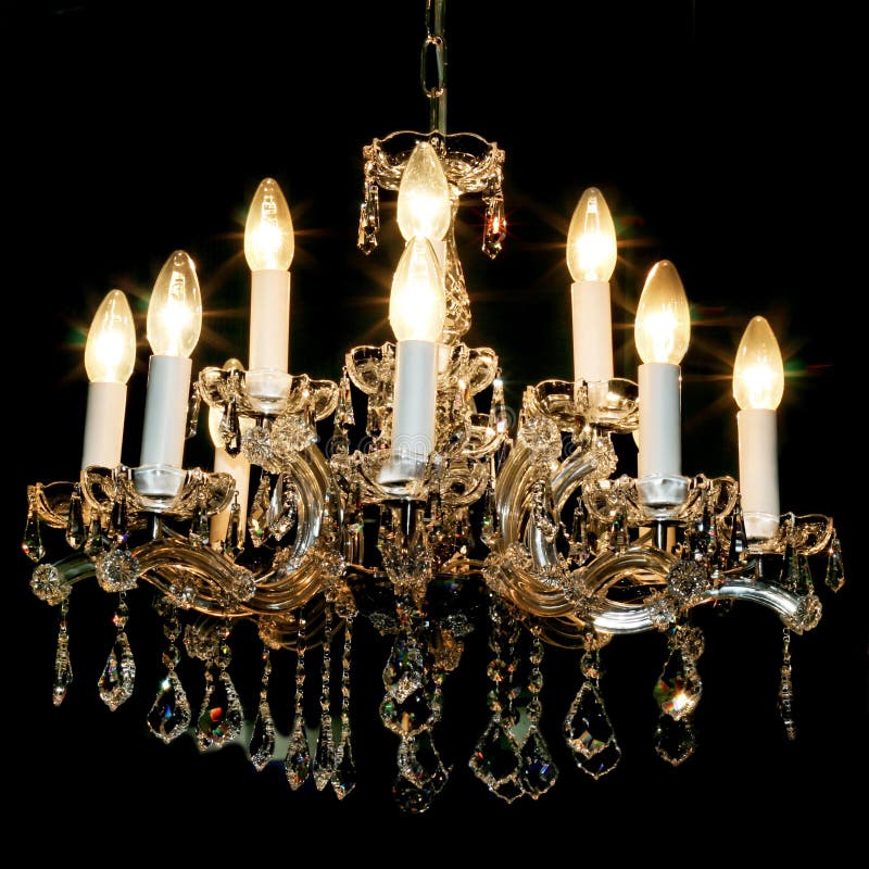 Candles chandelier stock image. Image of glowing, chandelier - 5418923