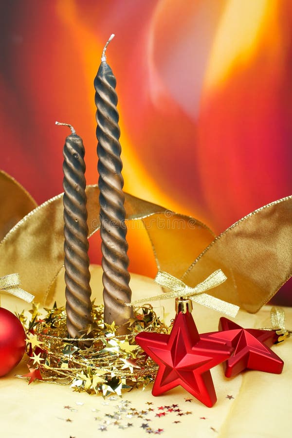 Candles of Christmas stock image. Image of balls, lights - 3734097