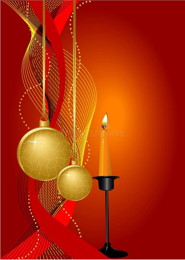 Candles and christmas ball