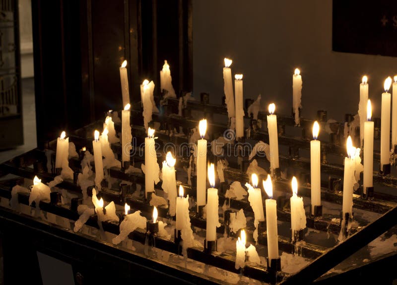 Candles in Night in Christmas Mood Stock Photo Image of christmas