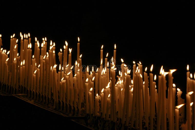 Candles in church stock image. Image of christianity, illuminated 5902975