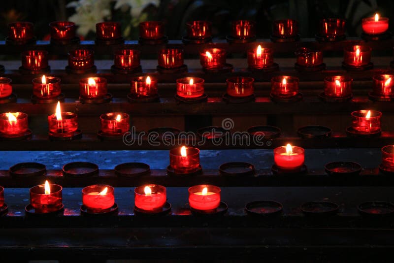 Candles in a church stock image Candles in a church stock image