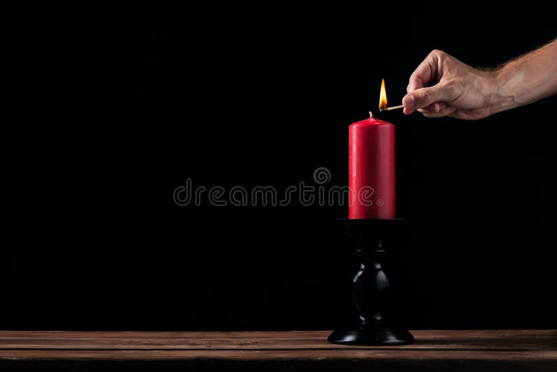 Candles with Fire and Smoke Stock Photo Image of celebration, religion 119550402