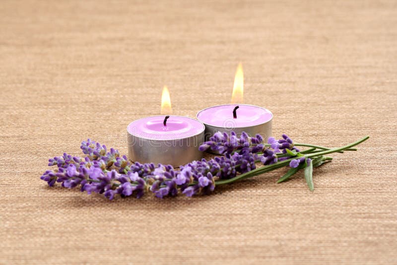 Candles and lavender